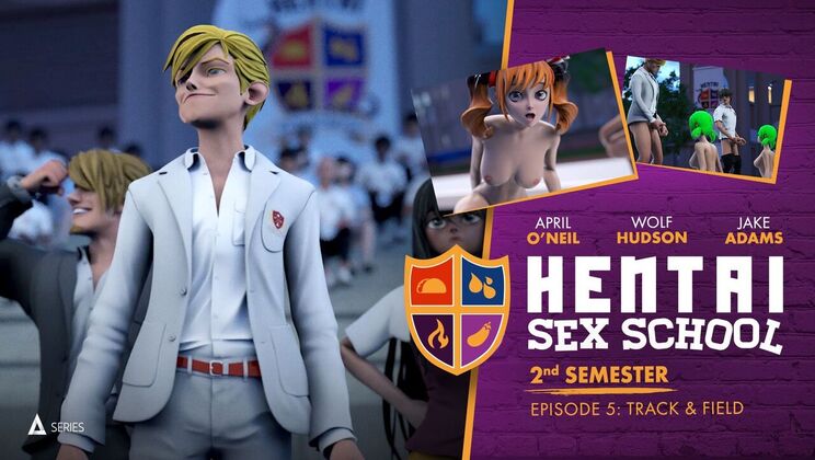 Adult Time Animation - Kira Noir - Jake Adams - Whitney Wright - April Oneil - Wolf Hudson - Serene Siren - 2nd Semester Episode 5: Track & Field / 09.10.2023