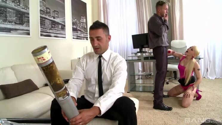 BANG.com - Lola Taylor - Lola Taylor Plays The Diligent Secretary And Gets Dpd By Her Two Bosses / 27.07.2021