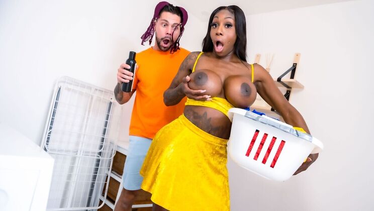 FakeHub Originals - Angelo Godshack - Ebony Mystique - Clean My Panties! / 31.03.2022