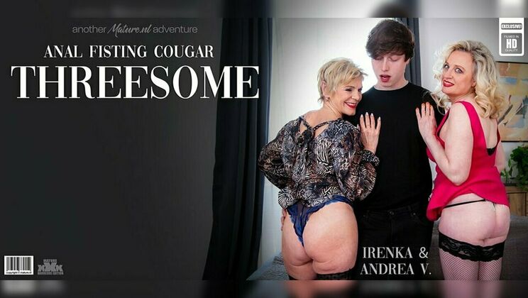 Mature.nl - Irenka - Andrea V. - Lenny Yankee - Fisting Cougars Irenka and Andrea V. share a toyboy in a horny old and young anal threesome / 05.01.2024