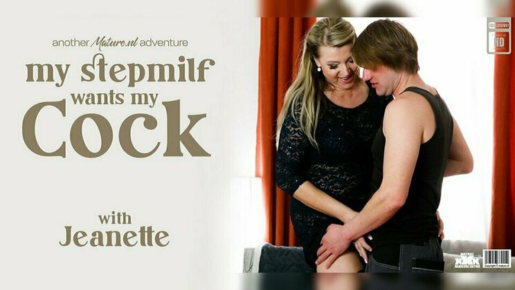 Mature.nl - Jeanette - Rick Palmer - Horny toyboy gets fucked by his hot naughty stepmilf Jeanette on the couch / 27.06.2023