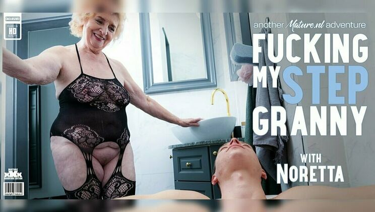 Mature.nl - Nikki Nuttz - Noretta - Toyboy loves fucking his shaved 72 year old stepgrandma Noretta on her couch / 09.06.2023