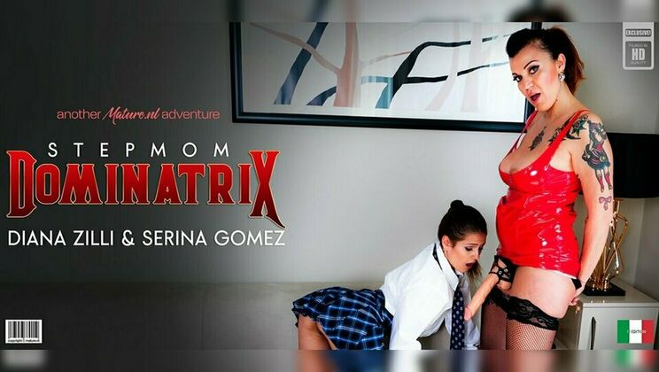 Mature.nl - Serina Gomez - Diana Zilli (EU) - Dominatrix Diana Zilli fucks her stepdaughter with a strapon and they have a pussylicking good time / 21.08.2023