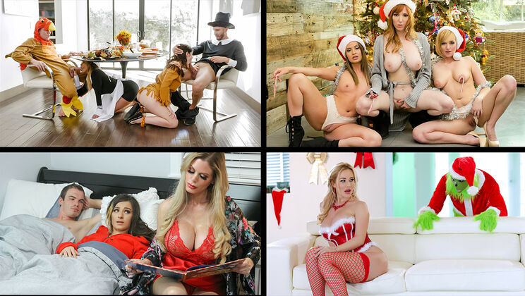 MYLF - Brooklyn Chase - Dee Williams - Kat Dior - Casca Akashova - Holiday Fun With MILFs Compilation / 20.12.2022