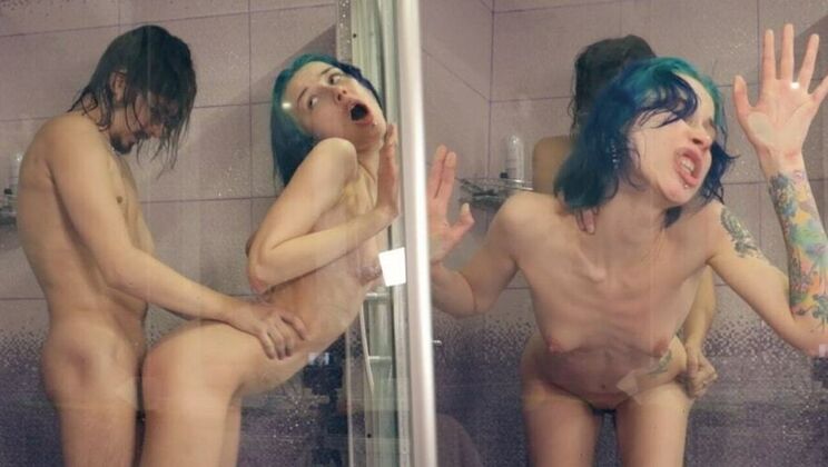 PornForce - Laruna Mave - ROUGH Shower Fuck And Throatpie For Petite Russian Teen Laruna / 25.05.2021