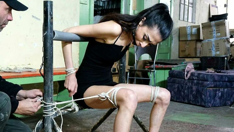 Submissed - Ashley Ocean - Tied up brunette loves magic wand / 07.11.2021