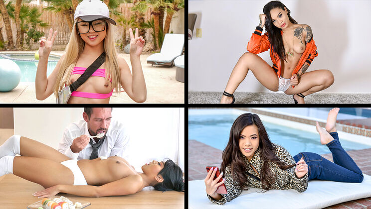Team Skeet Selects - Vina Sky - Honey Gold - Ember Snow - Jasmine Grey - Lulu Chu - Kimmy Kim - Elle Lee - Little Asian Cuties Compilation / 12.08.2023