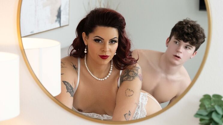 Trans Angels - June Ferrari - Silas Brooks - Experienced MILF Offers Stepson JOI / 02.05.2025